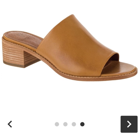 Frye Shoes - Frye Cindy Mule Women's Brown Leather Block Heel Mules 5.5